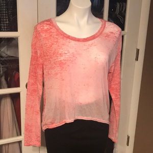 Pink thin painterly shirt